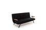 Atelier Del Sofa Zven Sofá-Cama de 3 Plazas Negro